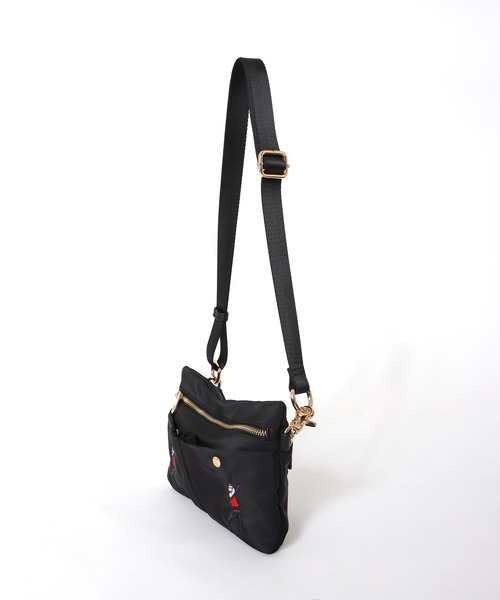 Three Four Time(スリーフォータイム)の「ショルダーポーチ付き刺繍4WAYナイロンリュック(バックパック/リュック・レディース・ブラック・FREE)」の6枚目の写真