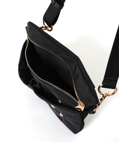 Three Four Time(スリーフォータイム)の「ショルダーポーチ付き刺繍4WAYナイロンリュック(バックパック/リュック・レディース・ブラック・FREE)」の5枚目の写真