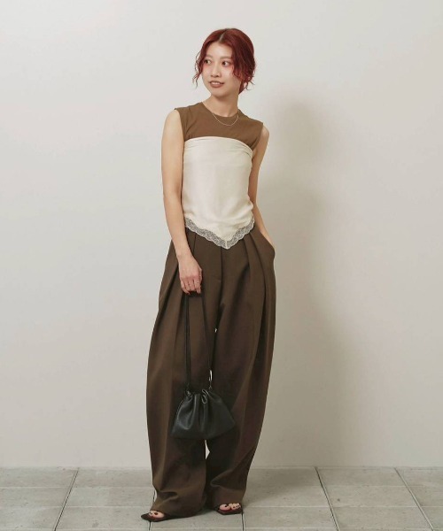TODAYFUL（トゥデイフル）の「Smooth Tanktop Tunic（タンクトップ・レディース・キャメル/サックスブルー/ブラック・FREE）」の4枚目の写真