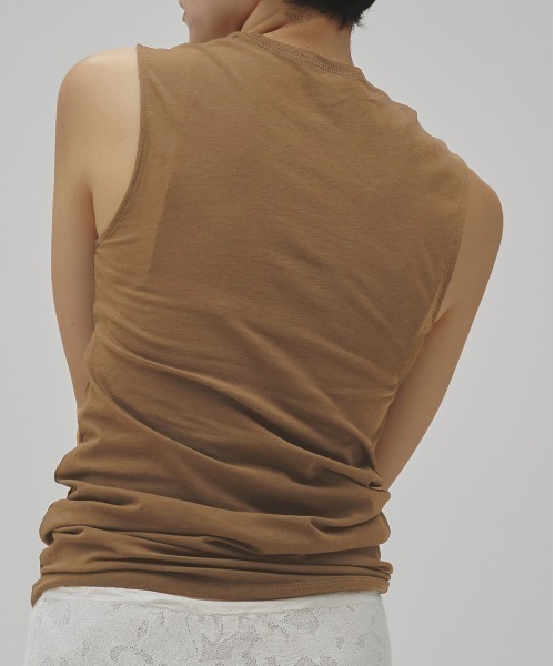 TODAYFUL（トゥデイフル）の「Smooth Tanktop Tunic（タンクトップ・レディース・キャメル/サックスブルー/ブラック・FREE）」の7枚目の写真
