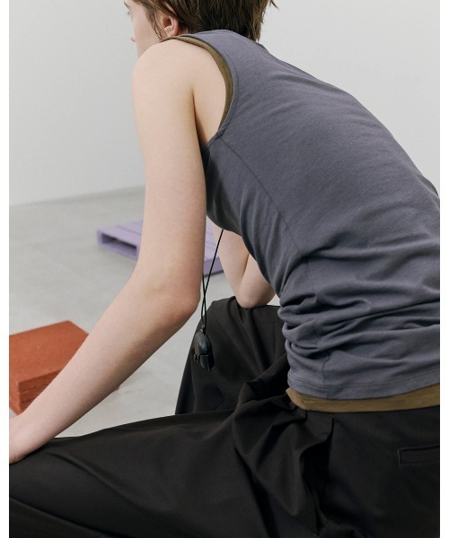 TODAYFUL（トゥデイフル）の「Smooth Tanktop Tunic（タンクトップ・レディース・キャメル/サックスブルー/ブラック・FREE）」の16枚目の写真