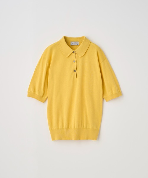 JOHN SMEDLEY(ジョンスメドレー)の「半袖コットンニットポロシャツ(ポロシャツ・レディース・イエロー系その他2・S/M)」の1枚目の写真