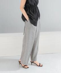 URBAN RESEARCH ROSSO WOMEN | ラメリネンストライプワイドパンツ(その他パンツ)