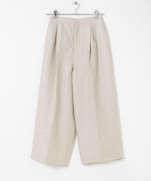 URBAN RESEARCH ROSSO WOMEN(アーバンリサーチ ロッソ)の「ラメリネンストライプワイドパンツ(その他パンツ・レディース・チャコールグレー/ベージュ・36/38)」の13枚目の写真