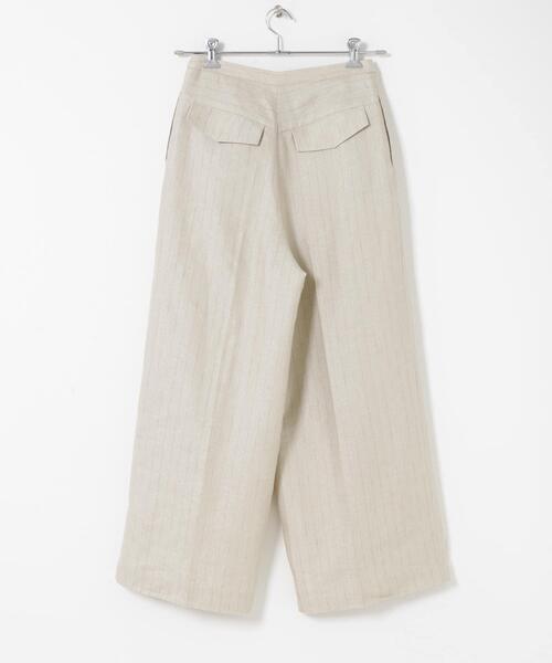 URBAN RESEARCH ROSSO WOMEN(アーバンリサーチ ロッソ)の「ラメリネンストライプワイドパンツ(その他パンツ・レディース・チャコールグレー/ベージュ・36/38)」の16枚目の写真