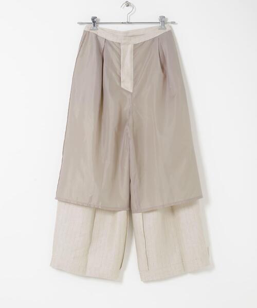 URBAN RESEARCH ROSSO WOMEN(アーバンリサーチ ロッソ)の「ラメリネンストライプワイドパンツ(その他パンツ・レディース・チャコールグレー/ベージュ・36/38)」の17枚目の写真