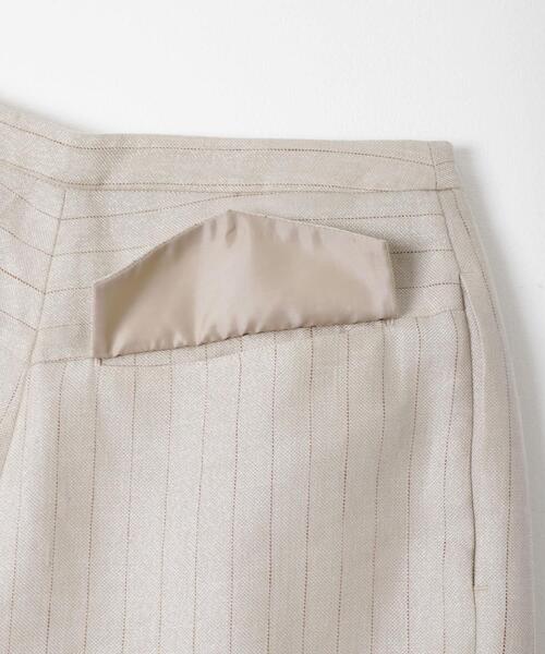 URBAN RESEARCH ROSSO WOMEN(アーバンリサーチ ロッソ)の「ラメリネンストライプワイドパンツ(その他パンツ・レディース・チャコールグレー/ベージュ・36/38)」の18枚目の写真