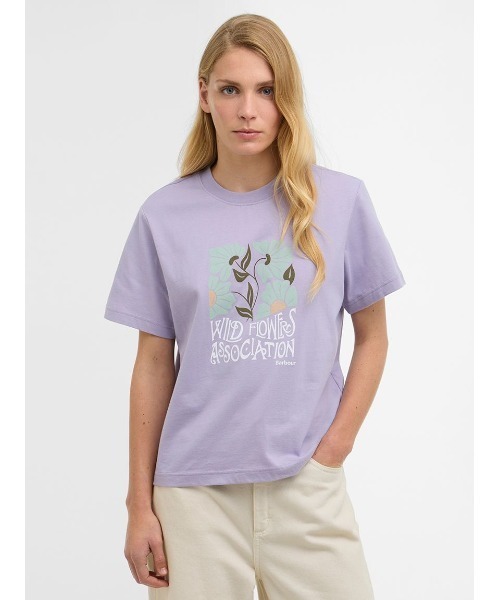 Barbour(バブアー)の「Selena グラフィックTシャツ(レディース)(Tシャツ/カットソー・レディース・パープル/オリーブ/ホワイト・8/10)」の2枚目の写真