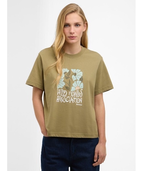 Barbour(バブアー)の「Selena グラフィックTシャツ(レディース)(Tシャツ/カットソー・レディース・パープル/オリーブ/ホワイト・8/10)」の3枚目の写真