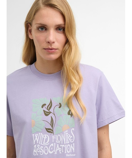 Barbour(バブアー)の「Selena グラフィックTシャツ(レディース)(Tシャツ/カットソー・レディース・パープル/オリーブ/ホワイト・8/10)」の11枚目の写真