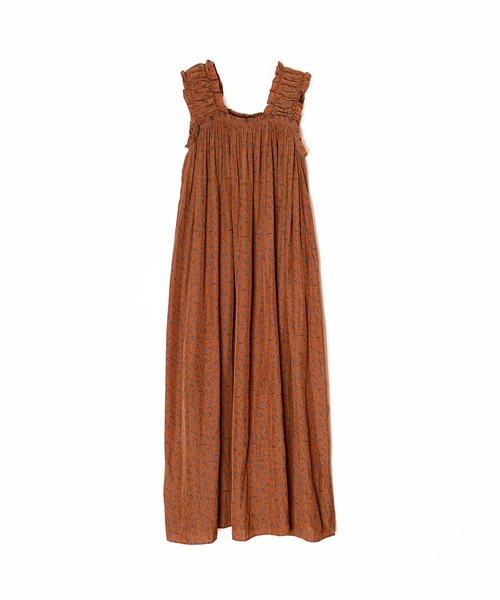 HOLIDAY(ホリデイ)の「FLOWER PRINT NIGHT DRESS フラワープリントナイトドレス(ワンピース・レディース・ブラウン/グレー・ONE SIZE)」の2枚目の写真