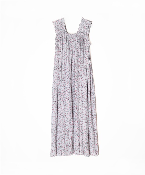 HOLIDAY(ホリデイ)の「FLOWER PRINT NIGHT DRESS フラワープリントナイトドレス(ワンピース・レディース・ブラウン/グレー・ONE SIZE)」の3枚目の写真