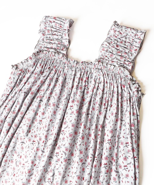 HOLIDAY(ホリデイ)の「FLOWER PRINT NIGHT DRESS フラワープリントナイトドレス(ワンピース・レディース・ブラウン/グレー・ONE SIZE)」の4枚目の写真