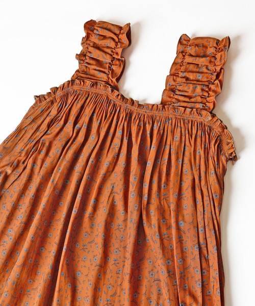 HOLIDAY(ホリデイ)の「FLOWER PRINT NIGHT DRESS フラワープリントナイトドレス(ワンピース・レディース・ブラウン/グレー・ONE SIZE)」の5枚目の写真
