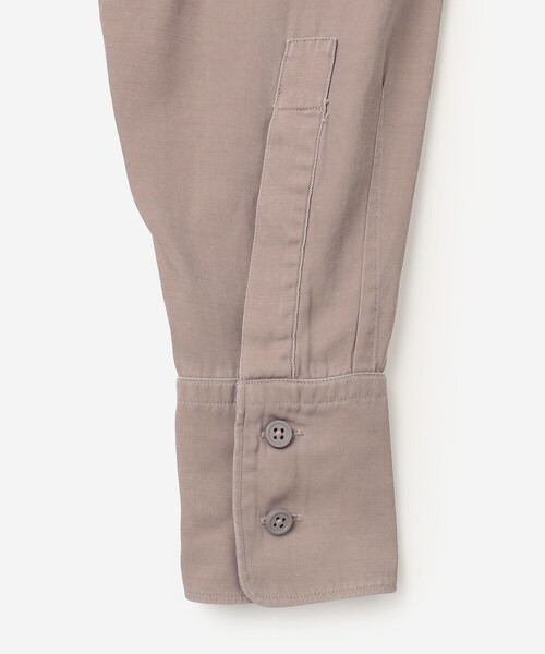 UNFIL（アンフィル）の「UNFIL | レーヨンギャバジン クロップドシャツ WOMEN（シャツ/ブラウス・レディース・ベージュ系その他/ブラック系その他・0）」の6枚目の写真