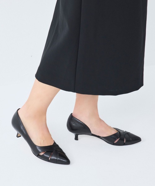 HIPS（ヒップス）の「【本革】サイドオープンパンプス（パンプス・レディース・ブラック/ベージュ・22.5cm/24.5cm/24cm/23.5cm/23cm）」の2枚目の写真