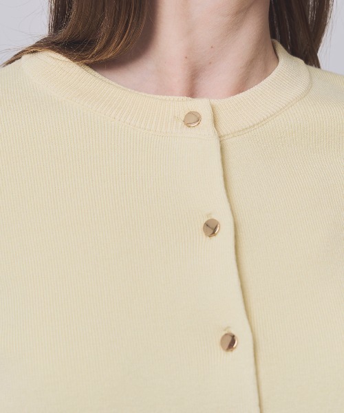 SWINGLE（スウィングル）の「【2/6(Fri)発売】ケーブルニットアンサンブル（カーディガン/ボレロ・レディース・オフホワイト/イエロー/ネイビー/ピンク・FREE）」の7枚目の写真