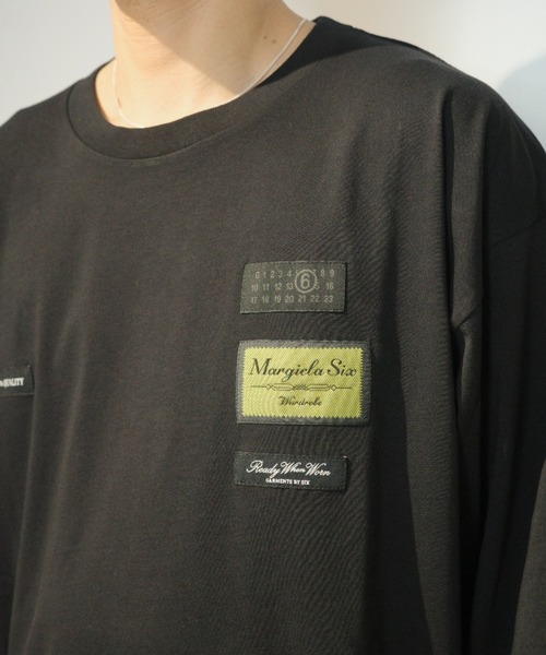 MM6 Maison Margiela（ｴﾑｴﾑｼｯｸｽ ﾒｿﾞﾝ ﾏﾙｼﾞｪﾗ）の「MM6 Long-sleeved Top（Tシャツ/カットソー・メンズ・ブラック・MEDIUM/SMALL/LARGE）」の2枚目の写真