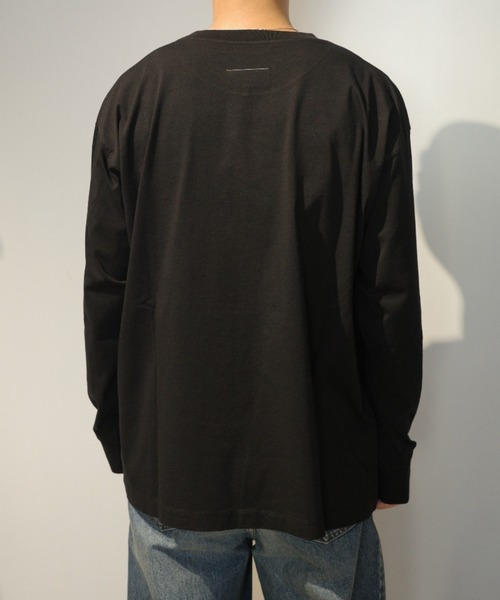 MM6 Maison Margiela（ｴﾑｴﾑｼｯｸｽ ﾒｿﾞﾝ ﾏﾙｼﾞｪﾗ）の「MM6 Long-sleeved Top（Tシャツ/カットソー・メンズ・ブラック・MEDIUM/SMALL/LARGE）」の4枚目の写真