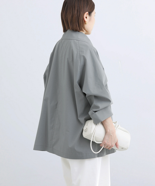 IENA（イエナ）の「撥水ライトタフタオーバーコート（その他アウター・レディース・チャコールグレー/ネイビー/ベージュ・38/36）」の4枚目の写真