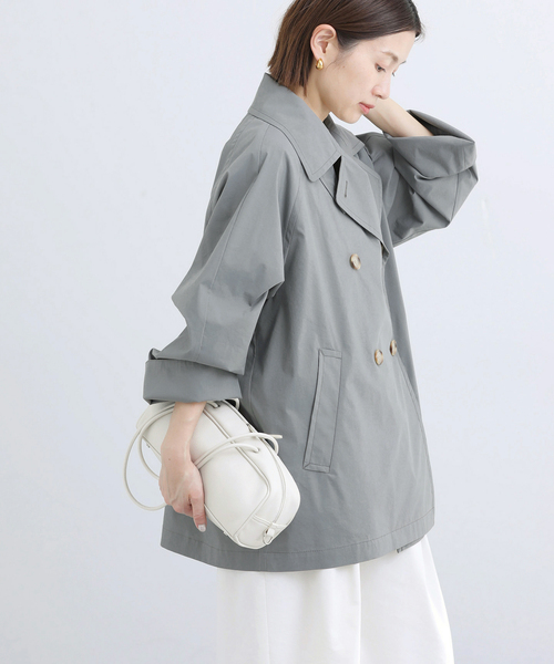 IENA（イエナ）の「撥水ライトタフタオーバーコート（その他アウター・レディース・チャコールグレー/ネイビー/ベージュ・38/36）」の5枚目の写真