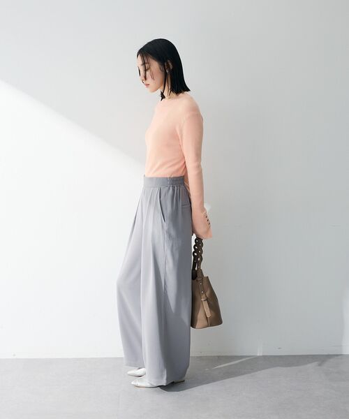 Green　Parks（グリーンパークス）の「シーンレスワイドパンツ（その他パンツ・レディース・アイボリー/グレー/ブラック/ピンク・M/L）」の8枚目の写真
