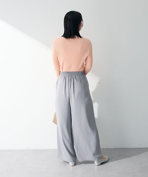 Green　Parks（グリーンパークス）の「シーンレスワイドパンツ（その他パンツ・レディース・アイボリー/グレー/ブラック/ピンク・M/L）」の9枚目の写真