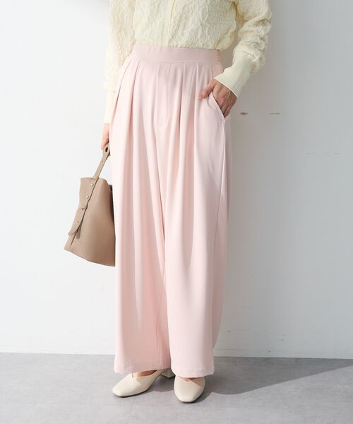 Green　Parks（グリーンパークス）の「シーンレスワイドパンツ（その他パンツ・レディース・アイボリー/グレー/ブラック/ピンク・M/L）」の20枚目の写真