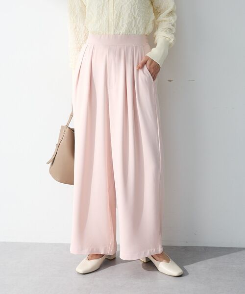 Green　Parks（グリーンパークス）の「シーンレスワイドパンツ（その他パンツ・レディース・アイボリー/グレー/ブラック/ピンク・M/L）」の21枚目の写真