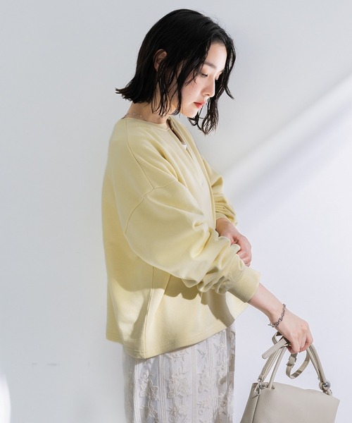 Green　Parks（グリーンパークス）の「SET2点 深Vネック裏毛+プルオーバー（Tシャツ/カットソー・レディース・ホワイト系その他2/杢グレー/イエロー・FREE）」の8枚目の写真