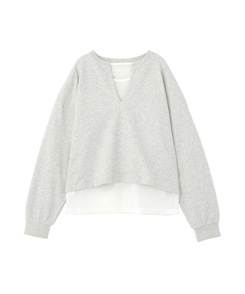 Green　Parks（グリーンパークス）の「SET2点 深Vネック裏毛+プルオーバー（Tシャツ/カットソー・レディース・ホワイト系その他2/杢グレー/イエロー・FREE）」の4枚目の写真