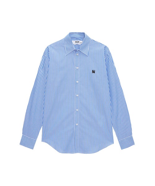 MSGM(エムエスジーエム)の「TheMwave ストライプ ポプリンシャツ(シャツ/ブラウス・メンズ・ライトブルー・39/38/40)」の1枚目の写真