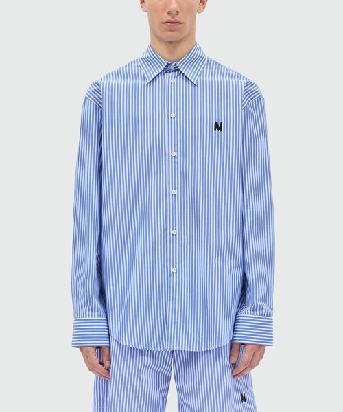 MSGM(エムエスジーエム)の「TheMwave ストライプ ポプリンシャツ(シャツ/ブラウス・メンズ・ライトブルー・39/38/40)」の2枚目の写真