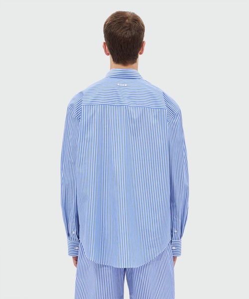 MSGM(エムエスジーエム)の「TheMwave ストライプ ポプリンシャツ(シャツ/ブラウス・メンズ・ライトブルー・39/38/40)」の3枚目の写真