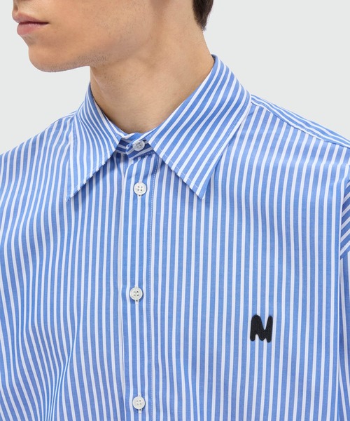 MSGM(エムエスジーエム)の「TheMwave ストライプ ポプリンシャツ(シャツ/ブラウス・メンズ・ライトブルー・39/38/40)」の5枚目の写真