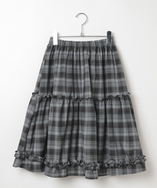 3.3 Field Trip (3.3フィールドトリップ)の「3.3 Field Trip/フリルティアードミディスカート(スカート・レディース・ホワイト×ブラック/ブラック×グレー・FREE)」の15枚目の写真