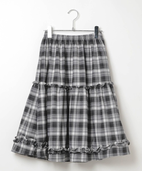 3.3 Field Trip (3.3フィールドトリップ)の「3.3 Field Trip/フリルティアードミディスカート(スカート・レディース・ホワイト×ブラック/ブラック×グレー・FREE)」の16枚目の写真