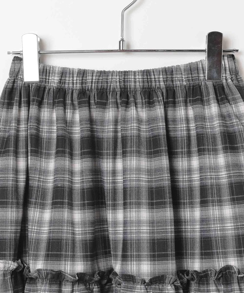 3.3 Field Trip (3.3フィールドトリップ)の「3.3 Field Trip/フリルティアードミディスカート(スカート・レディース・ホワイト×ブラック/ブラック×グレー・FREE)」の17枚目の写真