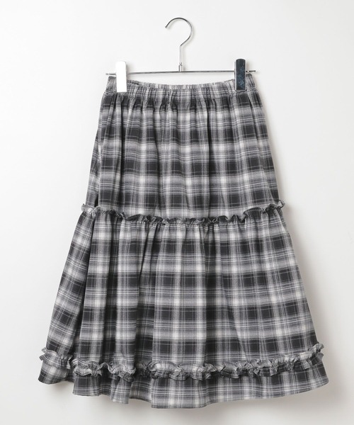 3.3 Field Trip (3.3フィールドトリップ)の「3.3 Field Trip/フリルティアードミディスカート(スカート・レディース・ホワイト×ブラック/ブラック×グレー・FREE)」の19枚目の写真