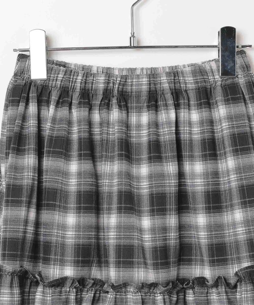 3.3 Field Trip (3.3フィールドトリップ)の「3.3 Field Trip/フリルティアードミディスカート(スカート・レディース・ホワイト×ブラック/ブラック×グレー・FREE)」の20枚目の写真