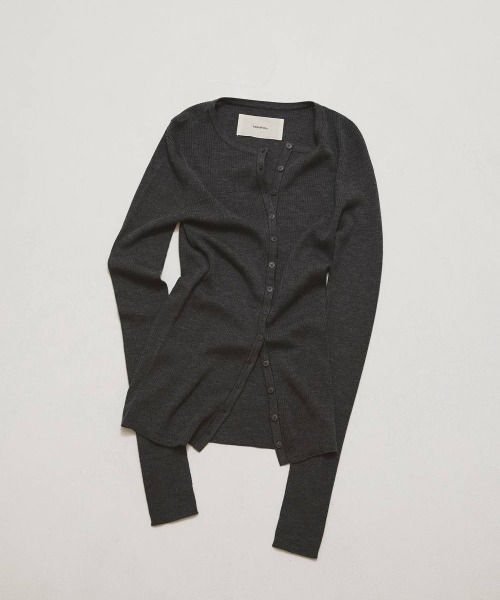 TODAYFUL（トゥデイフル）の「TODAYFUL　Silkwool Knit Cardigan シルクウールニットカーディガン/12620501（カーディガン/ボレロ・レディース・チャコールグレー/ダークブラウン/キナリ・ONE SIZE）」の11枚目の写真