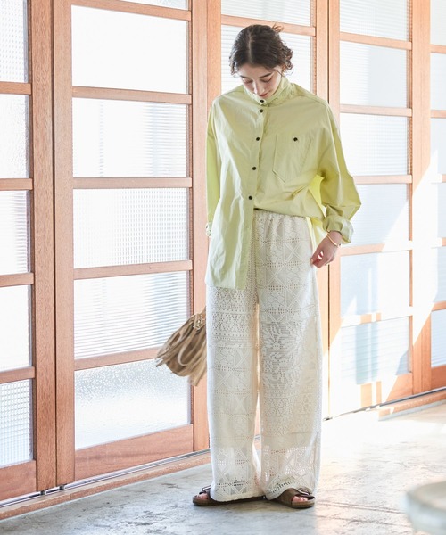 GEORGE'S（ジョージズ）の「パッチワークレースパンツ（その他パンツ・レディース・ホワイト/ブラック・SMALL/MEDIUM）」の4枚目の写真