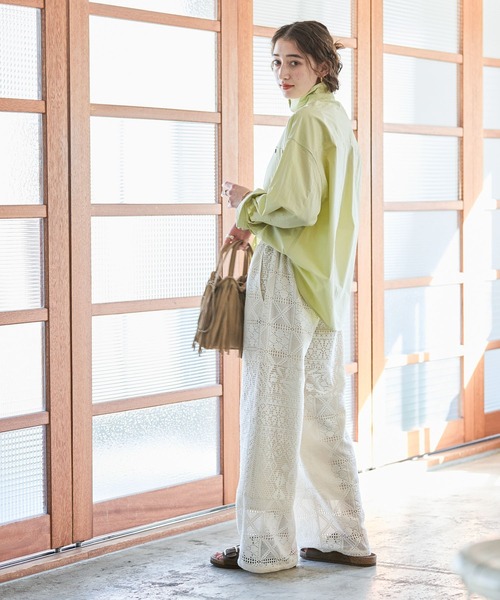 GEORGE'S（ジョージズ）の「パッチワークレースパンツ（その他パンツ・レディース・ホワイト/ブラック・SMALL/MEDIUM）」の5枚目の写真