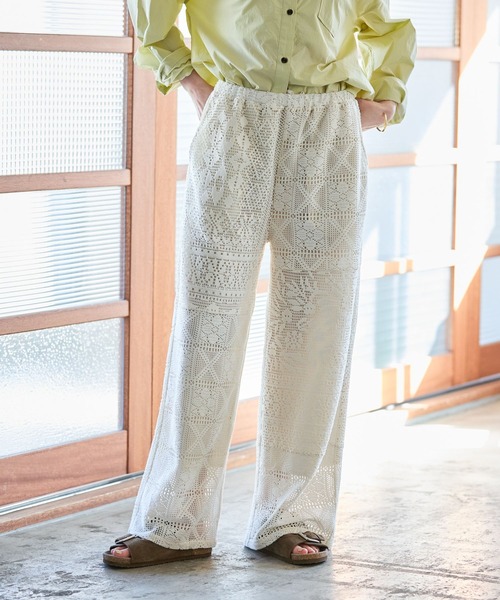 GEORGE'S（ジョージズ）の「パッチワークレースパンツ（その他パンツ・レディース・ホワイト/ブラック・SMALL/MEDIUM）」の8枚目の写真