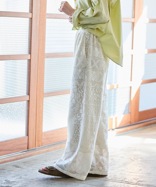 GEORGE'S（ジョージズ）の「パッチワークレースパンツ（その他パンツ・レディース・ホワイト/ブラック・SMALL/MEDIUM）」の9枚目の写真