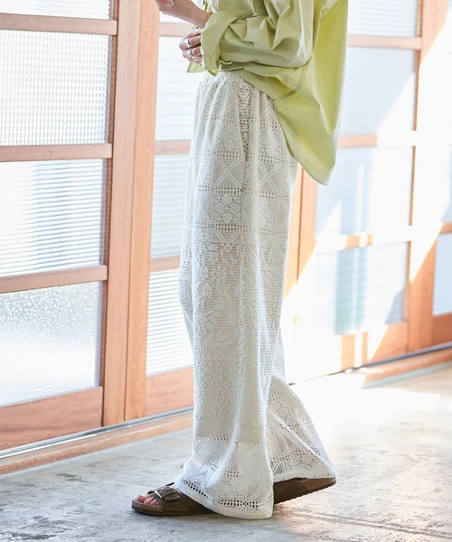 GEORGE'S（ジョージズ）の「パッチワークレースパンツ（その他パンツ・レディース・ホワイト/ブラック・SMALL/MEDIUM）」の10枚目の写真