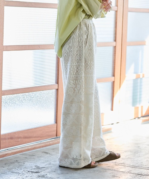 GEORGE'S（ジョージズ）の「パッチワークレースパンツ（その他パンツ・レディース・ホワイト/ブラック・SMALL/MEDIUM）」の12枚目の写真