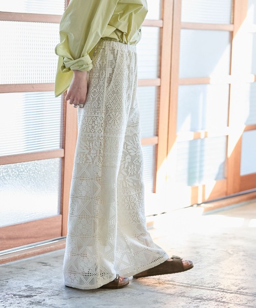 GEORGE'S（ジョージズ）の「パッチワークレースパンツ（その他パンツ・レディース・ホワイト/ブラック・SMALL/MEDIUM）」の13枚目の写真