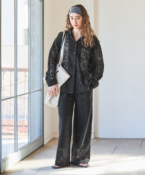 GEORGE'S（ジョージズ）の「パッチワークレースパンツ（その他パンツ・レディース・ホワイト/ブラック・SMALL/MEDIUM）」の16枚目の写真