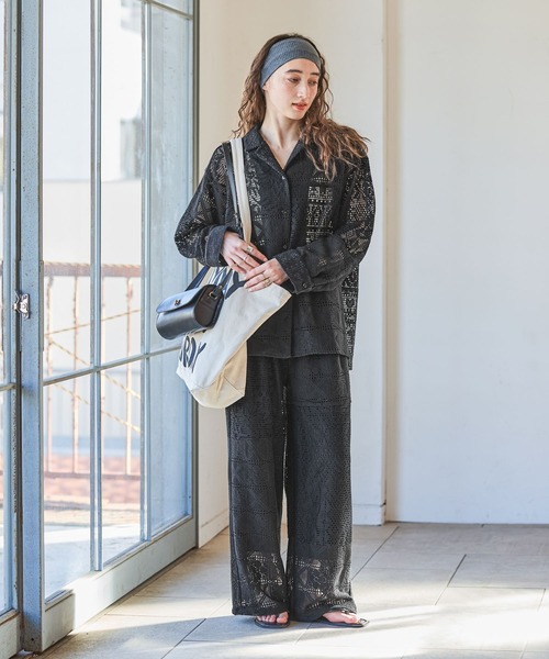 GEORGE'S（ジョージズ）の「パッチワークレースパンツ（その他パンツ・レディース・ホワイト/ブラック・SMALL/MEDIUM）」の17枚目の写真